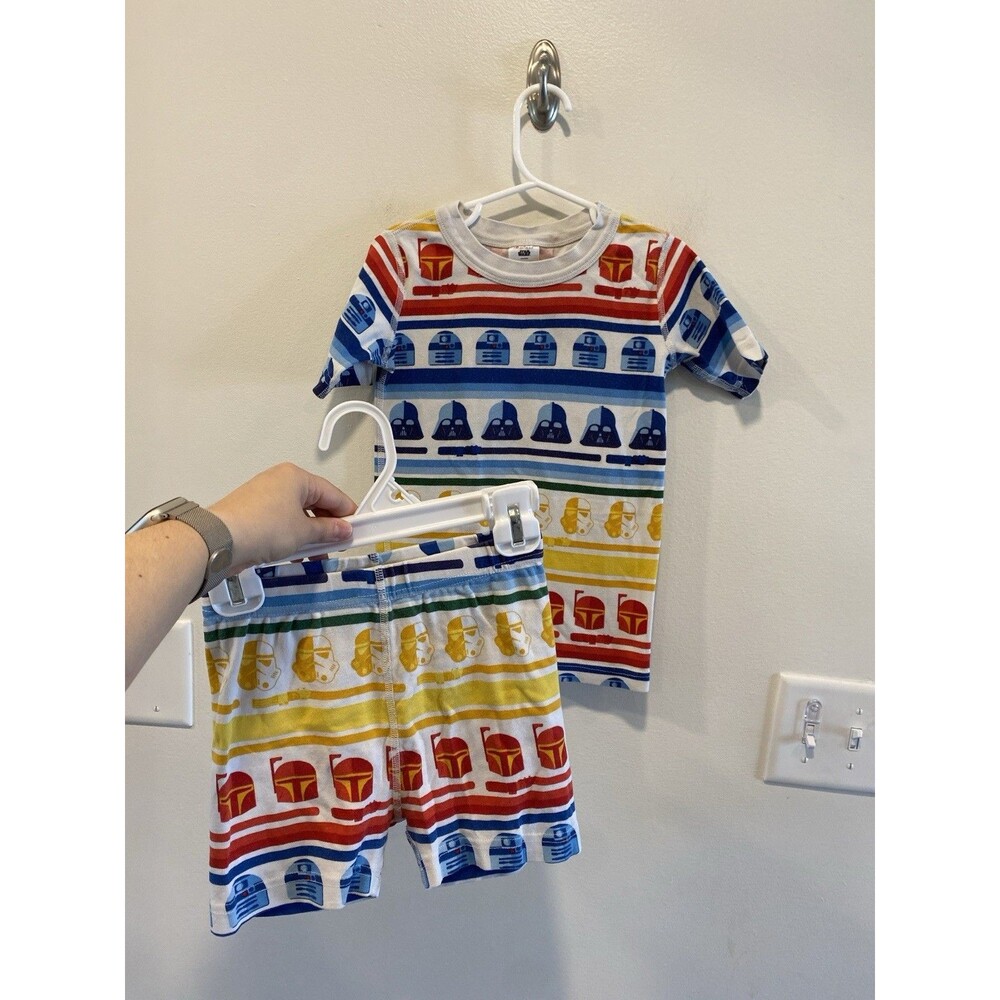 Hanna Andersson Star Wars Pajama Set Size 120 US 6-7 Organic Cotton Rainbow